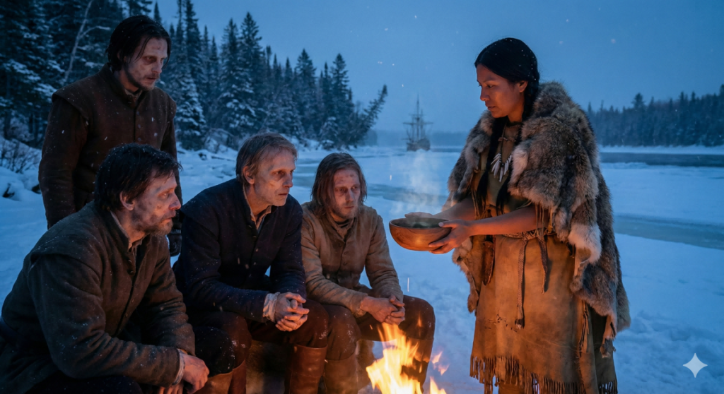 French explorers with scurvy